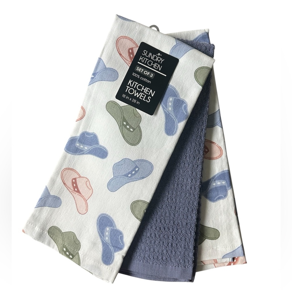 Cowboy Hat Set of 3 Kitchen Towels